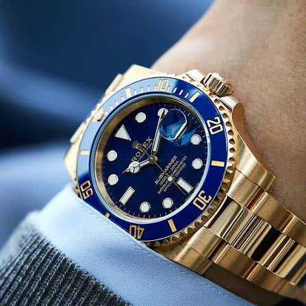 RLX SUBMARINER GOLD/BLUE