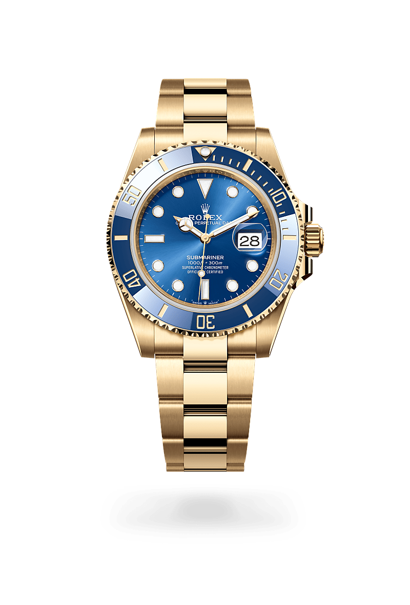 RLX SUBMARINER GOLD/BLUE